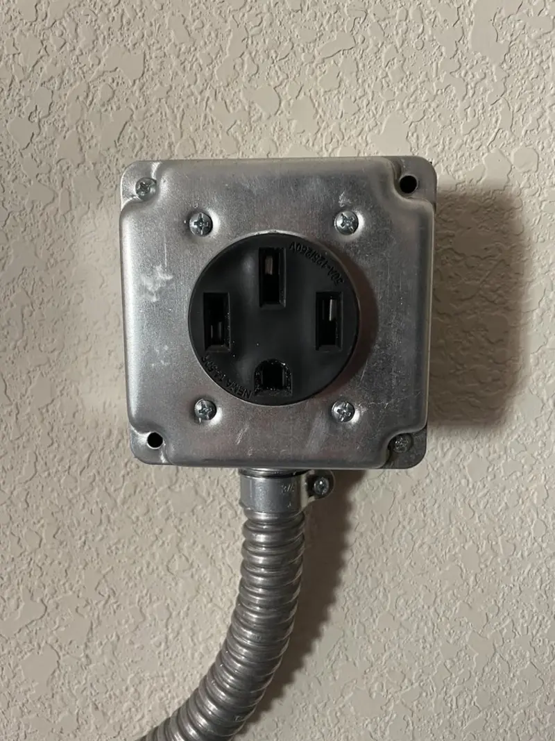 NEMA 14-50 outlet installed for Electrical Panel Upgrade in Gretna